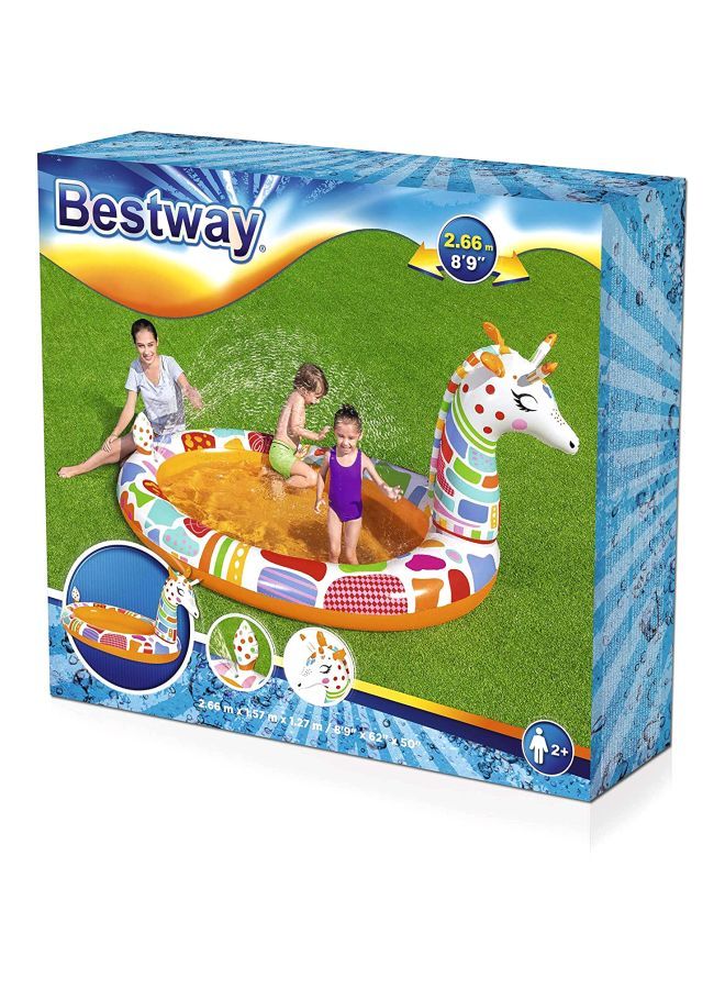 Bestway Attractive Design Shape And Comfortable Groovy Giraffe Sprayer Swimming Pool 266x157x127cm - Image 5