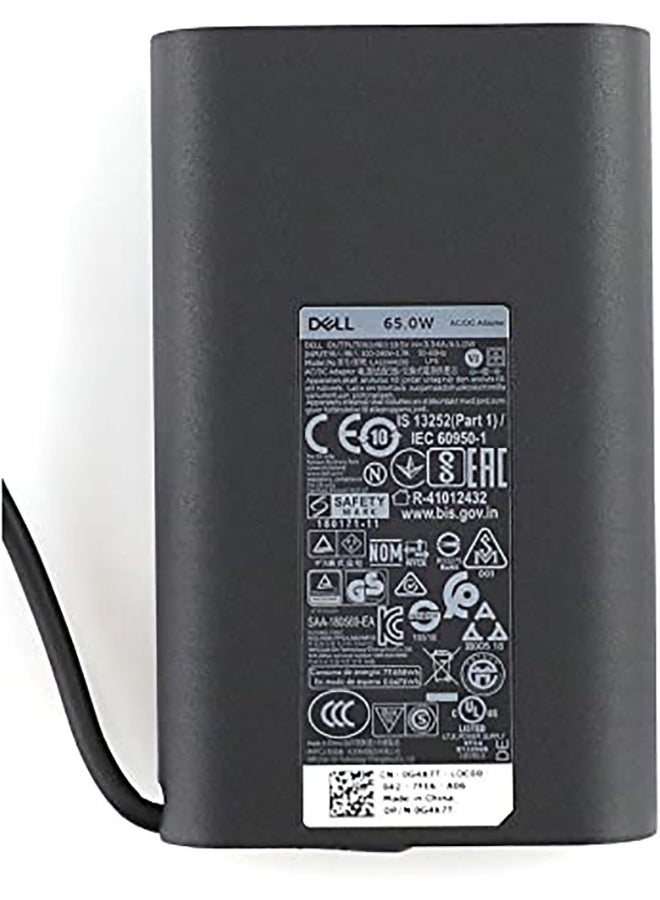 DELL Laptop 65W 19.5V 3.34A Ac Adapter Charger Power Supply Latitude With Power Cord Black  - Image 3