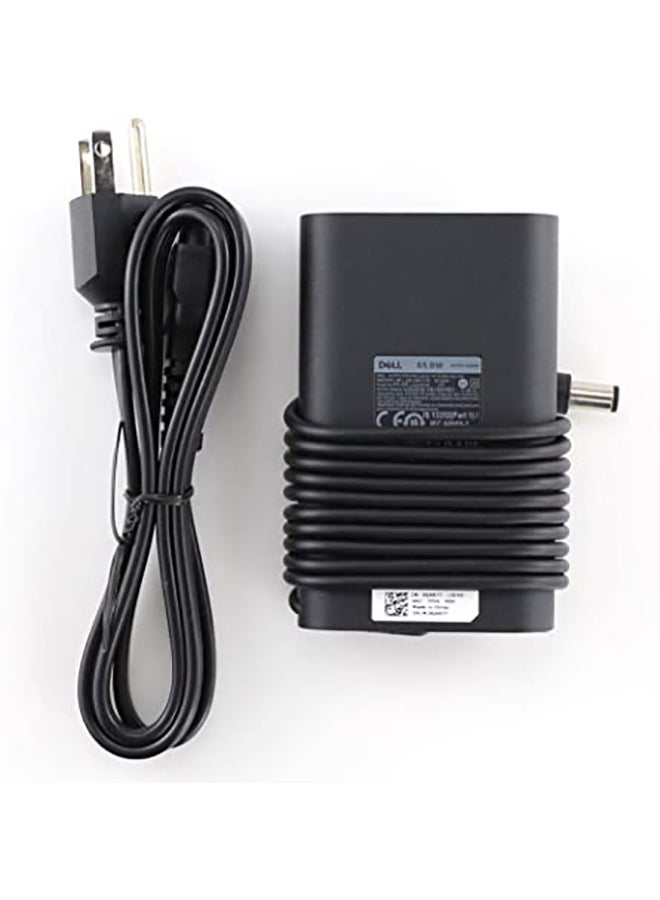 DELL Laptop 65W 19.5V 3.34A Ac Adapter Charger Power Supply Latitude With Power Cord Black  - Image 2