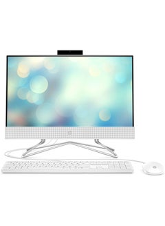 AIO 22-dd2000nh Desktop With 21.5-Inch Display, Celeron-J4025 Processor/4GB RAM/256GB SSD/Intel HD Graphics English Snow white