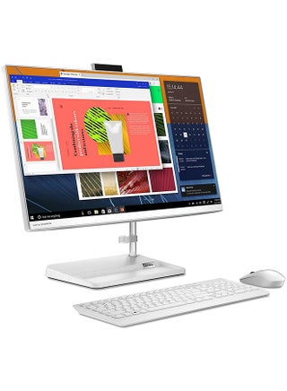 IdeaCentre 3 24-Inch FHD Touch Screen All in One Desktop, Core i5-1135G7 Processor/8GB RAM/1TB HDD + 128GB SSD/2GB Nvidia Geforce MX 550 Graphic Card/Windows 11 Pro Wireless Mouse and Keyboard Arabic White - v1675414872/N53381172A_2
