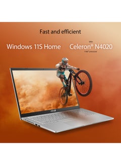 ASUS X515MA-BR473WS Slim (Upgraded Version) Laptop With 15.6-Inch HD Display, Celeron N4020 Processor / 4GB RAM / 128GB SSD / Intel UMA / Win 11 Home / English/Arabic Transparent Silver  - Image 3