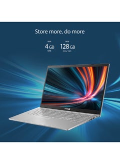 ASUS X515MA-BR473WS Slim (Upgraded Version) Laptop With 15.6-Inch HD Display, Celeron N4020 Processor / 4GB RAM / 128GB SSD / Intel UMA / Win 11 Home / English/Arabic Transparent Silver  - Image 4
