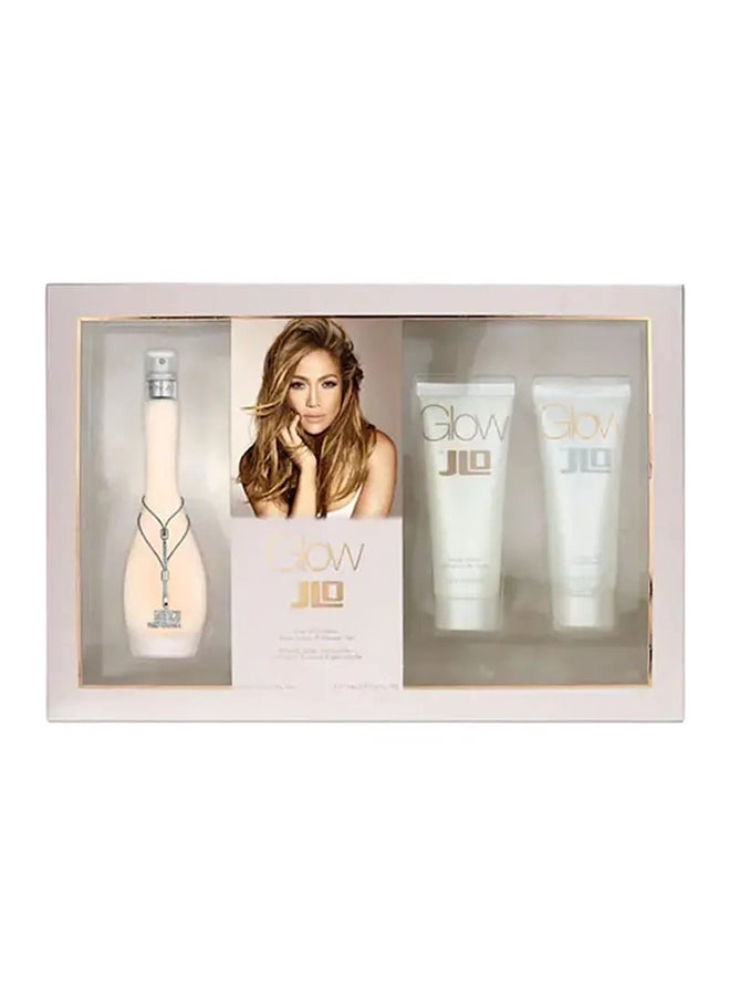 jennifer lopez Glow 3 Piece Gift Set for Women, EDT 100 ml With Shower Gel 75 ml And Body Lotion 75 ml 100ml  - Image 1