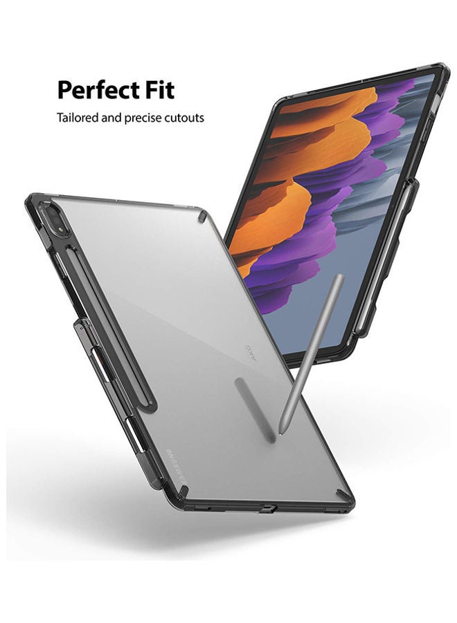 Ringke Fusion Clear Hard Back Shockproof Flexible TPU Bumper With Built-in Stylus S Pen Holder Transparent Case For Samsung Galaxy Tab S8 Or S7 Clear/Black - Image 3