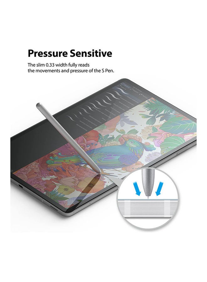 Ringke Tempered Glass Screen Protector For Samsung Galaxy Tab S8 Plus Or S7 Plus, S7 FE 9H Hardness Multi Layered HD Quality Anti-Scratch Technology Premium Clear - Image 5
