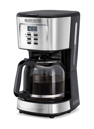 12-Cup Coffee Maker, Programmable Drip Coffee Machine, 1.5L Glass Carafe, 24-Hour Timer, Keep Warm Function, LCD Display, Auto Shut-Off, Boil Dry Protection, 1.5 L 900 W DCM85-B5 Black/Silver - v1675433929/N27634891A_1