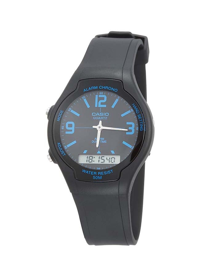 CASIO Women's Youth Analog & Digital Watch AW-90H-2BVDF - 50 mm - Black  - Image 1