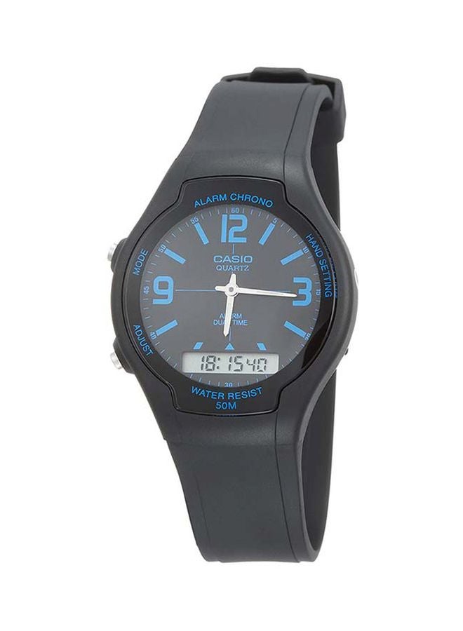 CASIO Women's Youth Analog & Digital Watch AW-90H-2BVDF - 50 mm - Black  - Image 3
