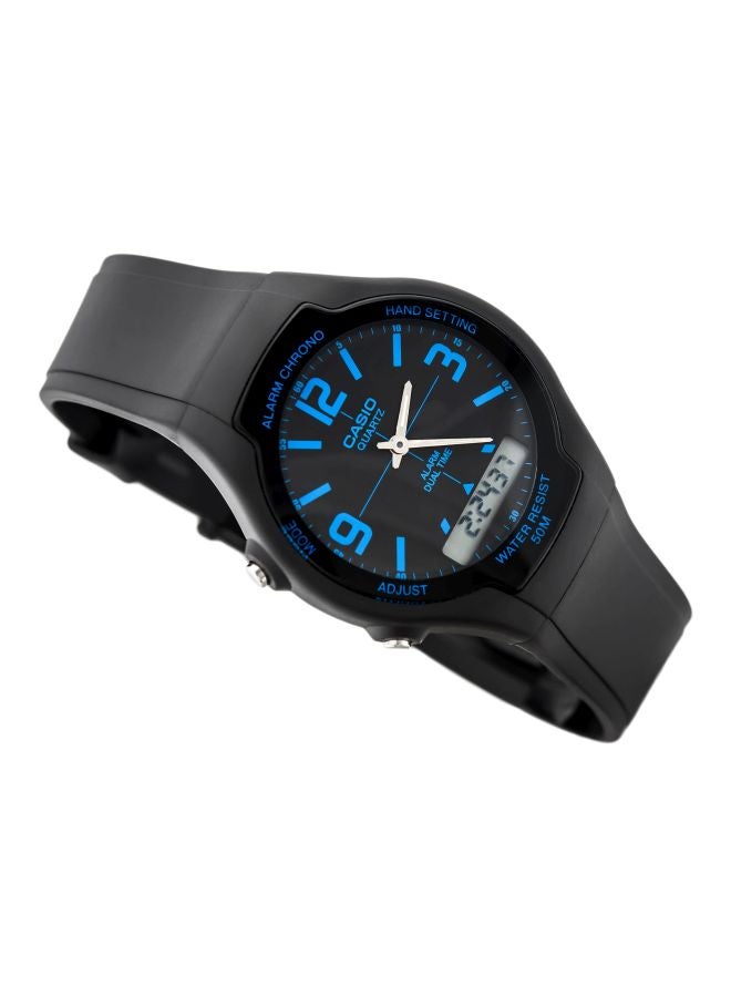 CASIO Women's Youth Analog & Digital Watch AW-90H-2BVDF - 50 mm - Black  - Image 4