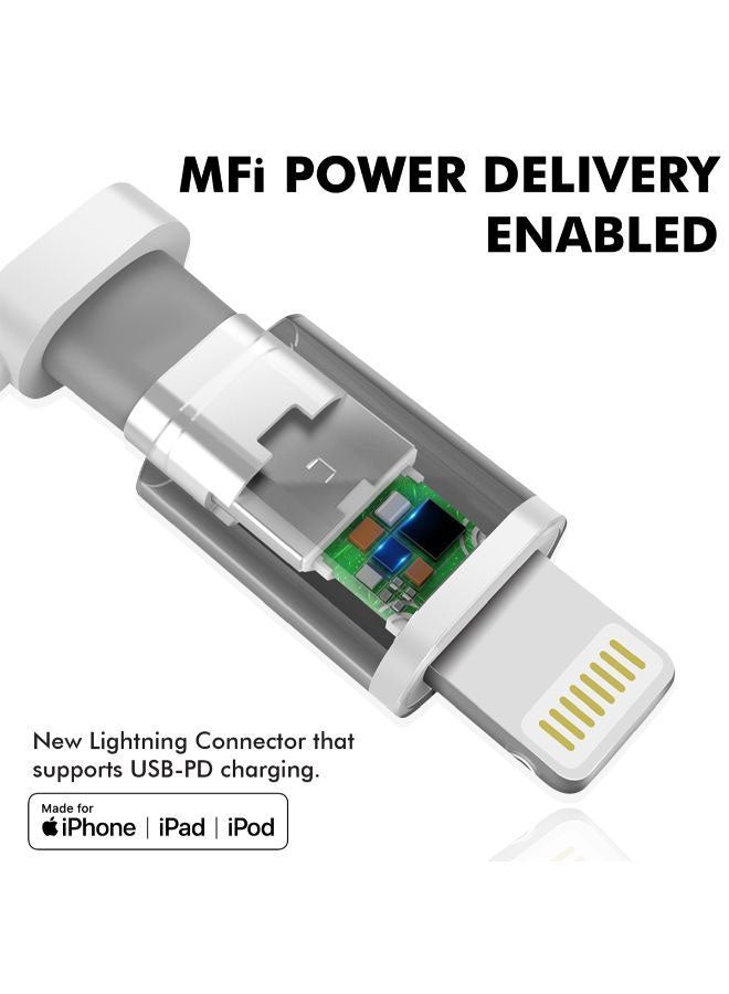 PROMATE Type-C To Apple MFi Certified Charging Cable Red - Image 3