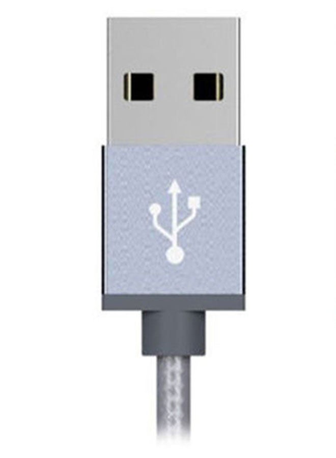 كابل لشحن ومزامنة البيانات 2 في 1 بمنفذ مايكرو USB رمادي - v1675443119/N26970002A_7