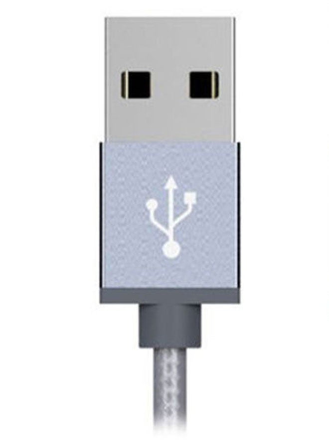 زينديور - كابل لشحن ومزامنة البيانات 2 في 1 بمنفذ مايكرو USB رمادي - Image 1