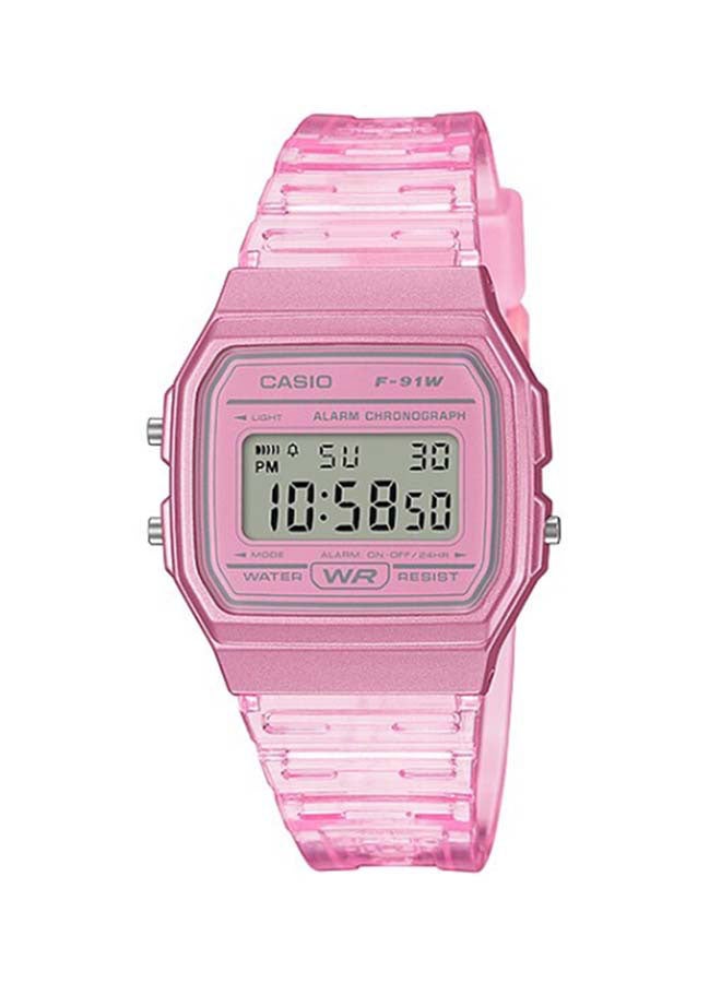 Women's Youth Digital Watch F-91WS-4DF - 46 mm - Pink - v1675443143/N40052968A_1