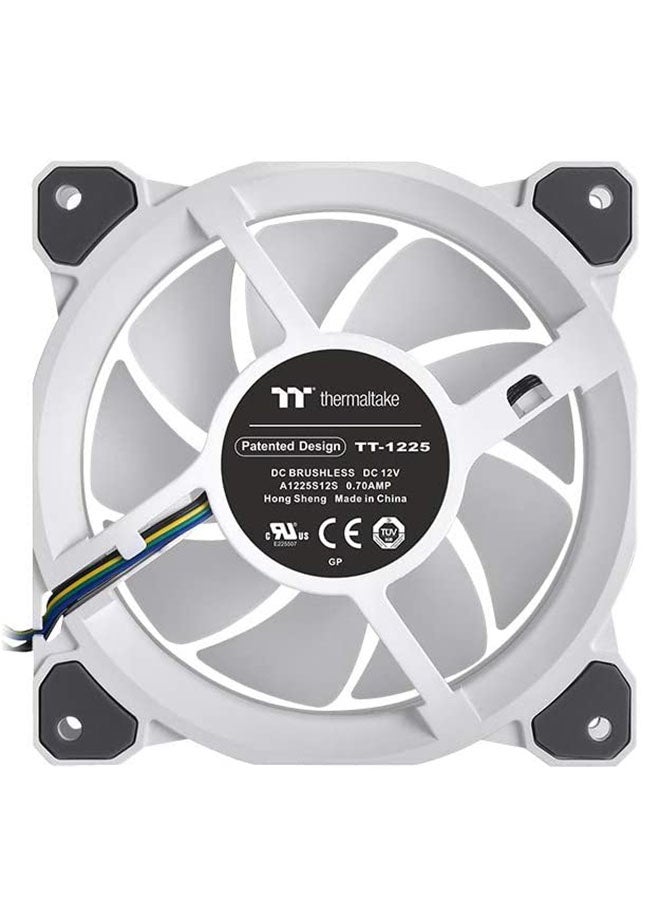 Thermaltake CL-F100-PL12SW-A Riing Quad 12 RGB Radiator Fan (Pack of 3) 12cm White  - Image 5