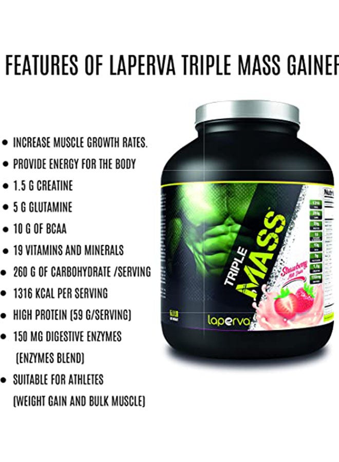 Laperva Triple Mass - Strawberry Milk Shake 6.1 LB  - Image 5