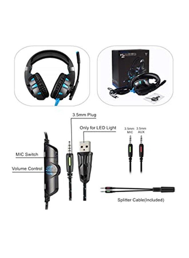 K2Pro Gaming Wired Headset With Microphone For PS4/PS5/XOne/XSeries/NSwitch/PC