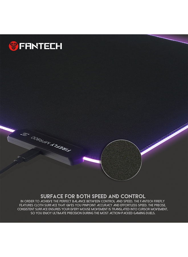 FANTECH - MPR800S FIREFLY MOUSE PAD | 14 Spectrum RGB Mode | Extended Size 80X30 | Rubber Base | Cloth Edition - Image 1