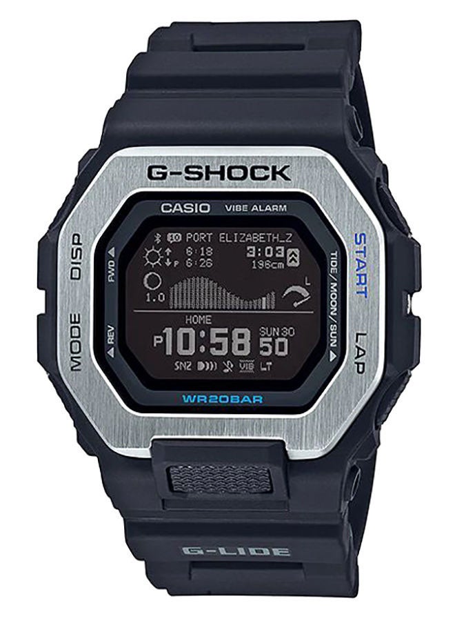 G-SHOCK Men's Octagon Shape Resin Band Digital Wrist Watch 52 mm - Black - GBX-100-1DR 