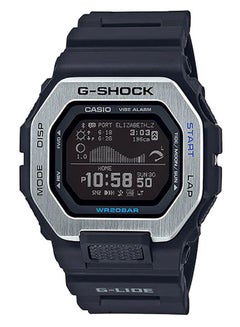 Men's Octagon Shape Resin Band Digital Wrist Watch 52 mm - Black - GBX-100-1DR