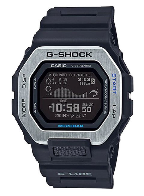 Men's Octagon Shape Resin Band Digital Wrist Watch 52 mm - Black - GBX-100-1DR