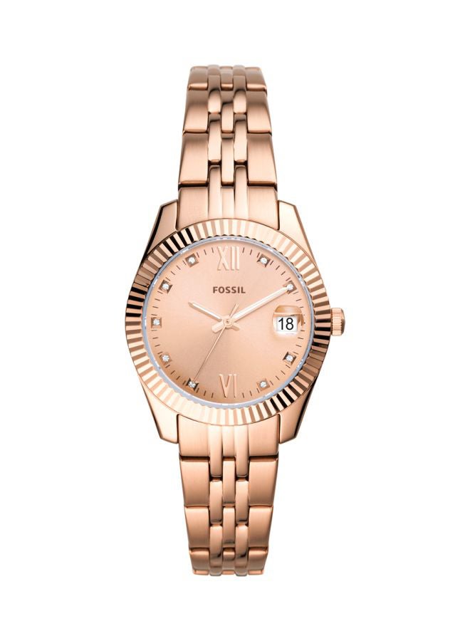FOSSIL Women's Scarlette Stone Studded Analog Watch ES4898 - 32 mm - Rose Gold  - Image 1