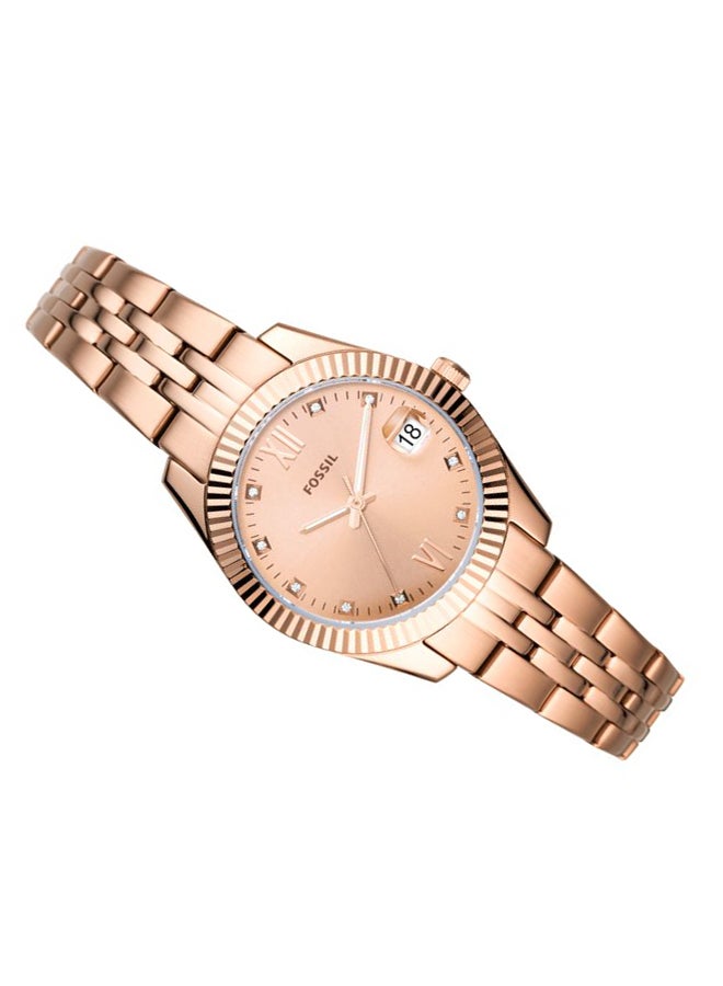 FOSSIL Women's Scarlette Stone Studded Analog Watch ES4898 - 32 mm - Rose Gold  - Image 5