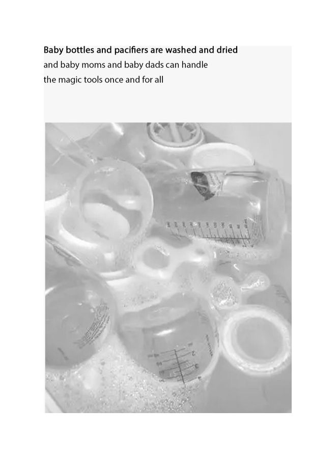 كيدل مجموعة رف تجفيف فرشاة غسيل زجاجات الحليب - Image 5