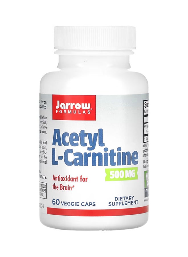 جارو فورملاز أسيتيل إل كارنيتين مكمل غذائي 500 مجم - 60 كبسولة نباتية - Image 1