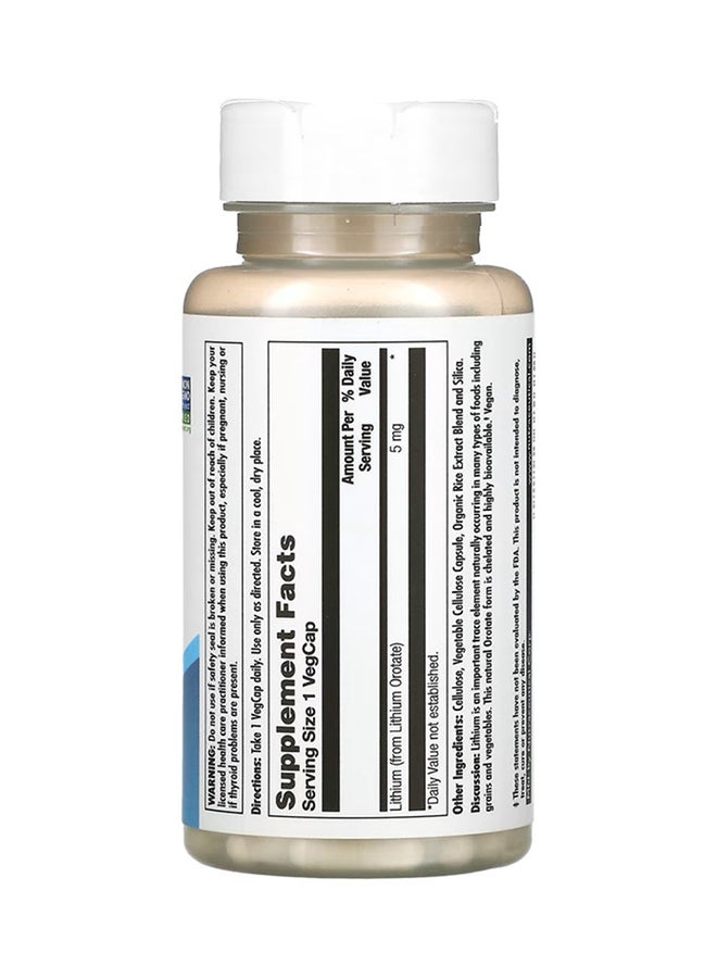KAL Lithium Orotate Dietary Supplement - 60 VegCaps - Image 2