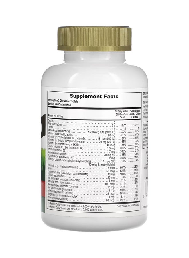 Natures Plus Animal Parade Gold Xylitol - 120 Tablets - Image 2