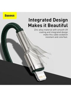Baseus USB C to Lightning Braided Nylon Fast Charging Data Transfer Cable 20W Power Delivery for iPhone 14/ 14 Pro Max/ 13 Pro/13 Pro Max/13/13 mini/ iPad 9/ 12 mini/12/12 Pro and All Lightning Series Green  - Image 4