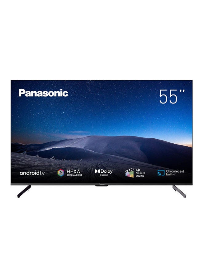 باناسونيك - تلفزيون 55 بوصة 4K UHD HDR ذكي Android TV Chromecast مدمج Shahid VIP DTS وDolby Audio تصميم نحيف (موديل 2021) - Image 1