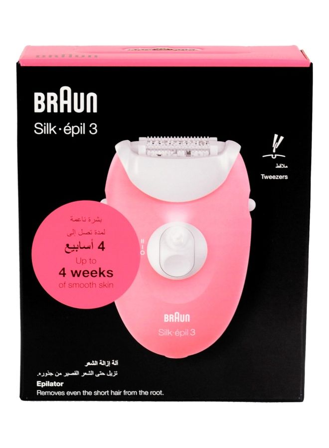 براون مكينة ازالة الشعر سيلك ايبل 3 وردي فاتح و ابيض وردي/ أبيض - Image 2