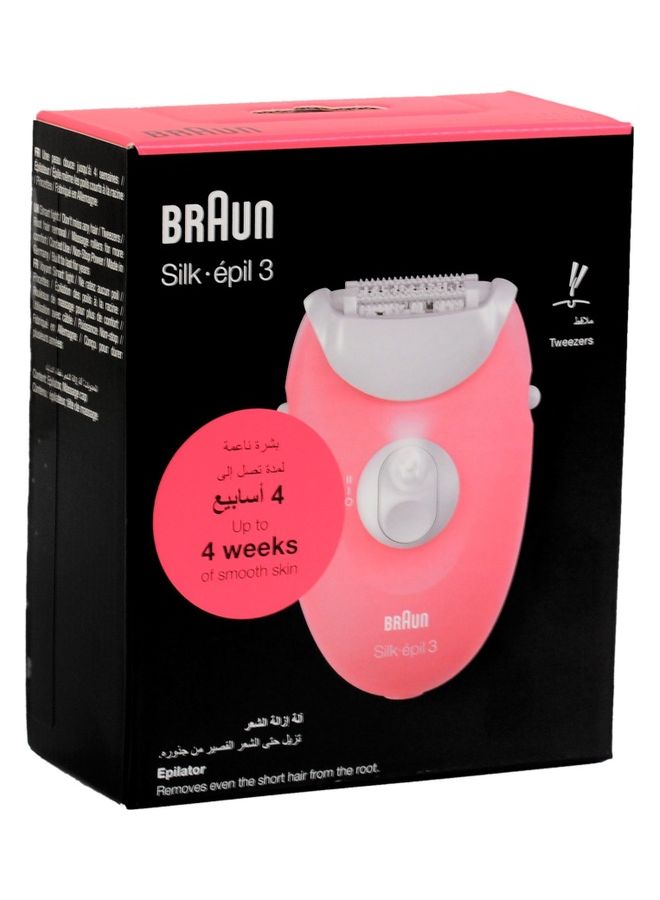 براون مكينة ازالة الشعر سيلك ايبل 3 وردي فاتح و ابيض وردي/ أبيض - Image 3