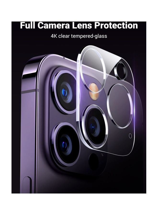 Ugreen iPhone 14 Pro/14 Pro Max Camera Lens Protector, Easy Installation, HD Bubble Free 9H Tempered Glass, Scratch-Resistant, Case Friendly, Perfectly Fit, Does Not Affect Night Shots 2-Pack Clear  - Image 3