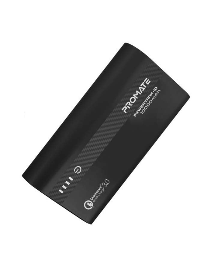 PROMATE - 10000.0 mAh USB-C Power Bank, Compact Palm Size 18W USB Type-C Input /Output Power Delivery External Battery Charger with QC 3.0 Port for iPhone XS /XS Max, Samsung S9/S9+, PowerTank-10 Black Black - Image 1