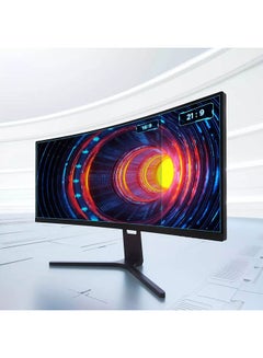 شاومي RMMNT30HFCW شاشة ألعاب منحنية 30 بوصة 200 هرتز, انحناء 1800R و دقة WQHD (2560 ×1080) 4K, نسبة الشاشة 21:09 تقنية AMD FreeSync أسود  - Image 2