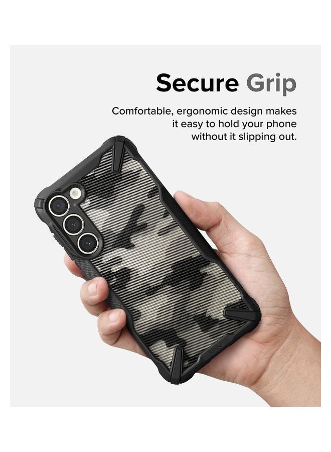 Ringke Fusion-X Military Design Compatible With Samsung Galaxy S23 5G Case Hard Back Heavy Duty Shockproof Advanced Protective Bumper Cover Camo Black - Image 4