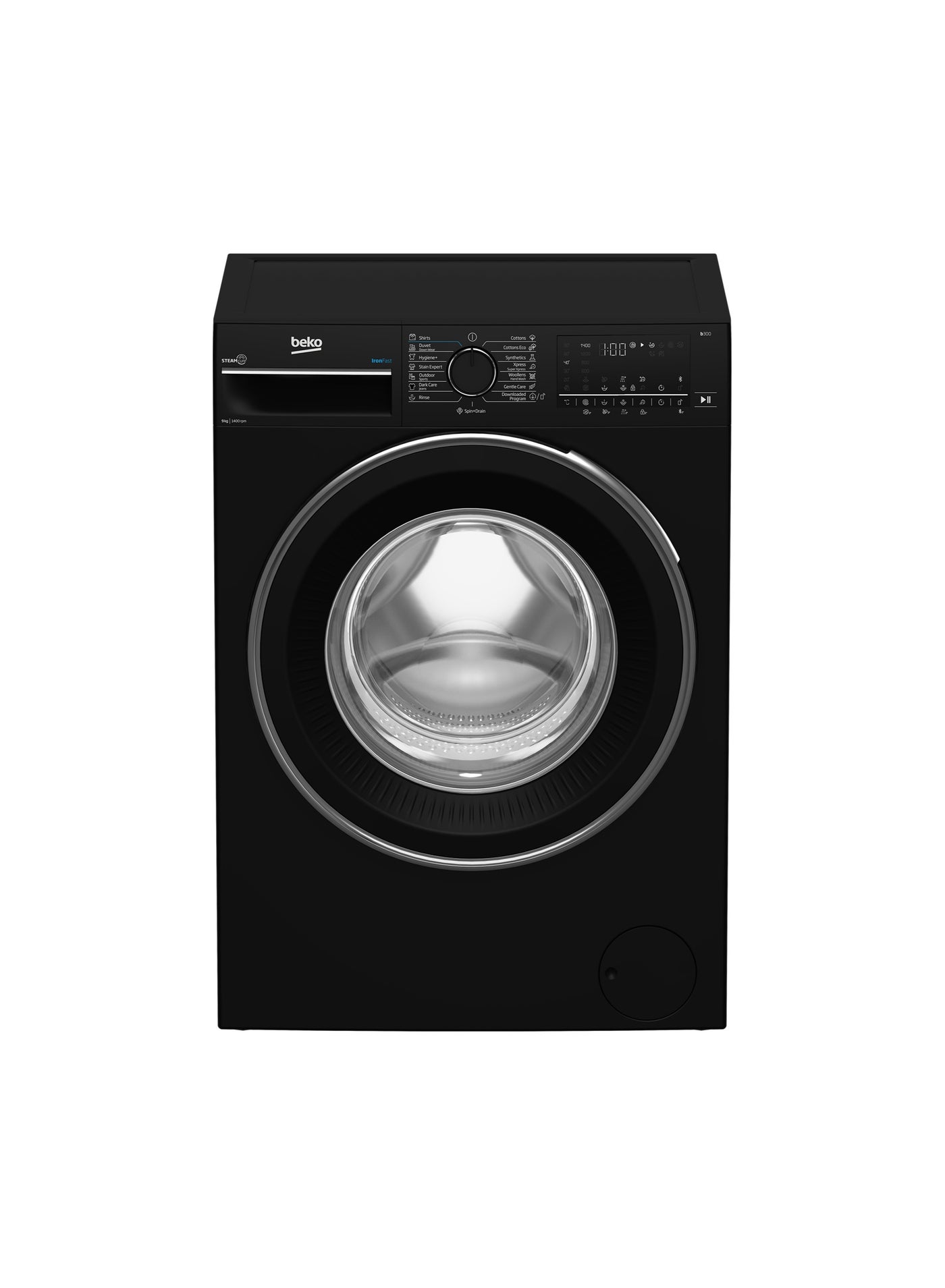 1600 RPM -Digital screen- XL Door Inv.-Steam - Bluetooth 10 kg B3WFU501040BCI black