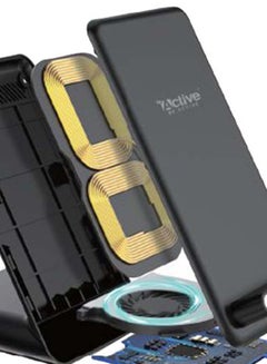 Active 10000.0 mAh Specter Wireless Charging Stand Black  - Image 4