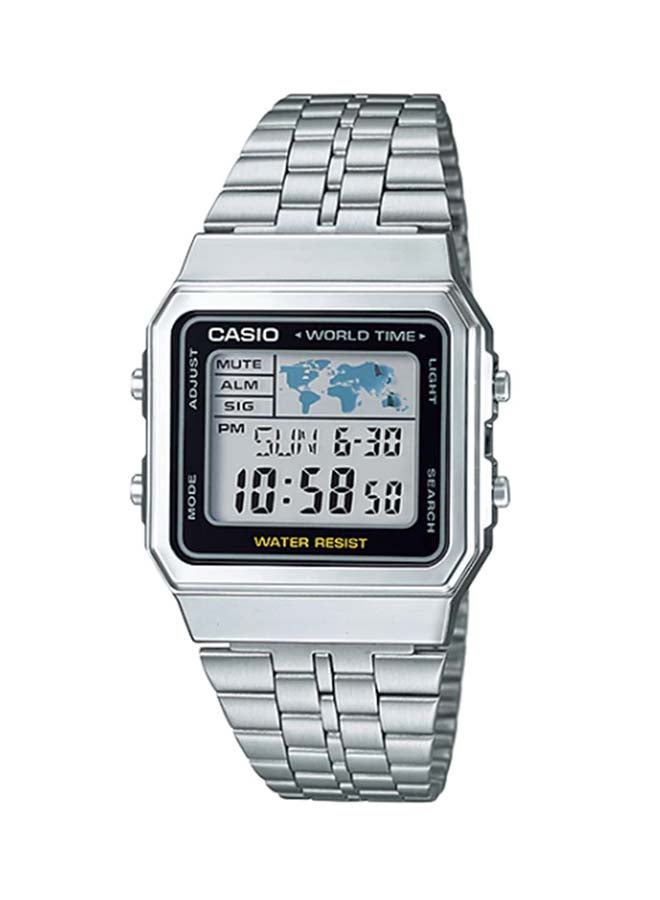 CASIO - Stainless Steel Digital Wrist Watch A500WA-1DF - 33 mm - Silver - Image 1