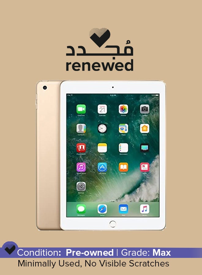 ابل  متجدد - آيباد 5 (2017) مقاس 9.7 بوصة، وذاكرة الوصول العشوائي (RAM) سعة 2 جيجابايت، وسعة 32 جيجابايت، ويدعم تقنية 4G LTE - Image 1