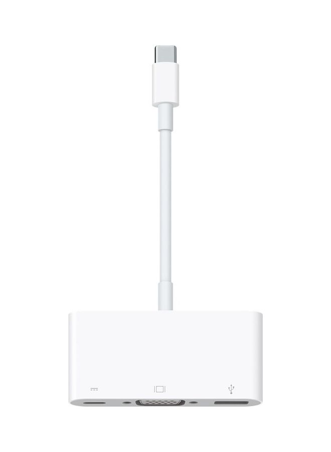 Apple - USB-C Thunderbolt To VGA Multiport Adapter For iPad, MacBook, iMac White - Image 1