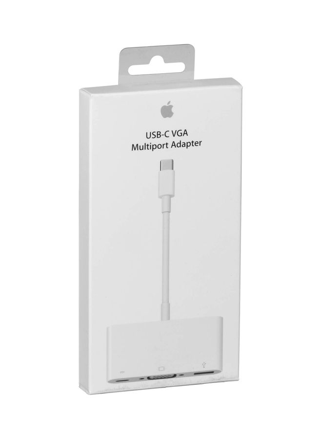 Apple - USB-C Thunderbolt To VGA Multiport Adapter For iPad, MacBook, iMac White - Image 1