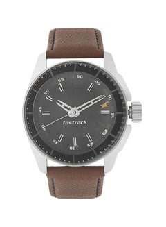 fastrack Men's Leather Analog Watch 3089SL05  - Image 1