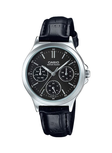 Women's Water Resistant Analog Watch LTP-V300L-1AUDF - 33 mm - Black