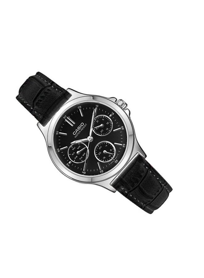 كاسيو ساعة يد بعقارب مقاومة للماء طراز LTP-V300L-1AUDF - مقاس 33 مم - لون أسود للنساء - Image 4