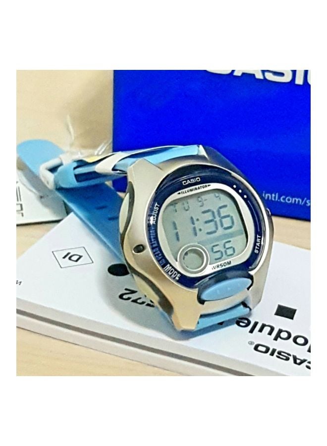 كاسيو ساعة يد رقمية مقاومة للماء طراز LW-200-2BVDF - 35 مم - أزرق للنساء - Image 3