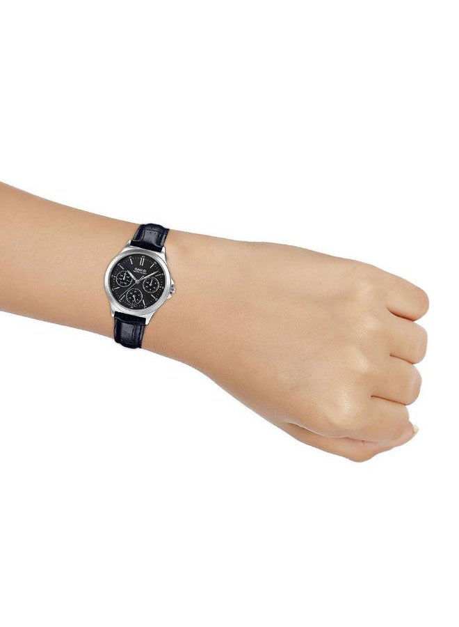 كاسيو ساعة يد بعقارب مقاومة للماء طراز LTP-V300L-1AUDF - مقاس 33 مم - لون أسود للنساء - Image 5